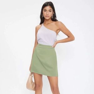 Silk high waisted skirt